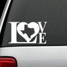 L1028 Texas LOVE Decal Sticker Home Pride Strong Window Mirror Laptop Art