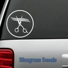 C1056 HAIR STYLIST HAIR DRESSER SALON SCISSORS SHEARS DECAL STICKER TRUCK SUV