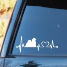 K1137 Lhasa Apso Dog Heartbeat Pulse Lifeline Decal Sticker Car Truck SUV Laptop