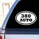 380 AUTO HANDGUN Sticker Car Window Sticker Vinyl Decal Gun Pistol Truck Ammo