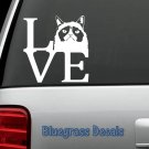 B1057 GRUMPY ANGRY CAT LOVE DECAL STICKER