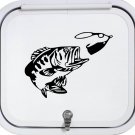 Black Bass Fishing Spinner Bait Lure Decal Sticker Car SUV Boat Trailer Rod Reel