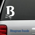 A1011 Letter B HAIRDRESSER HAIR STYLIST SALON SPA DECAL STICKER CAR TRUCK SUV