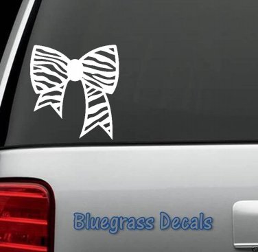 A1107 ZEBRA BOW DECAL STICKER HAIR STYLIST for Window Mirror Scrapbooking Art