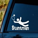 M1085 Tennis Racquet Stuntman Decal Sticker Funny