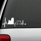 K1031 Yorkie Yorkshire Terrier Heartbeat© Lifeline Monitor Decal Sticker Truck