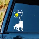 Pit Bull Pitbull Dreaming Dog Bones Yellow Tennis Balls Decal Sticker B1146 Mom