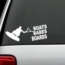 M1091 Boats Babes Boards Decal Sticker Fins Leash Surfboard Boogie Boat Ski Rope