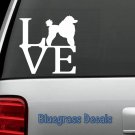 B1030 POODLE LOVE DOG DECAL STICKER for CAR TRUCK SUV VAN WALL MIRROR TOY ART