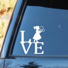 M1050 Girl LOVE Daughter Bubbles Decal Sticker Car Truck SUV VAN Laptop Surface