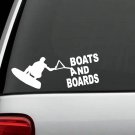 M1092 Boats And Boards Decal Sticker Fins Leash Surfboard Boogie Boat Ski Rope
