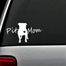 4-COUNT Pit Mom Pit Bull Pitbull Dog Decal Sticker Pet Gift Accessory for Car