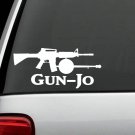 G1056 AR15 Gunjo Gun Banjo Parody Decal Sticker Assault Weapon for Car Truck sup