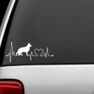 6 COUNT K1001 German Shepherd Heartbeat© Dog Decal Sticker Auto Window Art