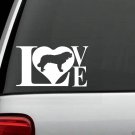 B1100 Saint Bernard LOVE DOG Decal Sticker for Car Truck SUV Van LAPTOP Puppy