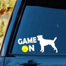 Game On Jack Russell Terrier Yellow Tennis Ball Decal Sticker Thrower Launcher