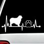 Aussie Australian Shepherd Dog Paw Heartbeat Lifeline Decal Sticker Car BG141