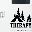 L1017 12 INCH Therapy Camping Camper Camp Decal Sticker Hike Hiker Hiking Tent