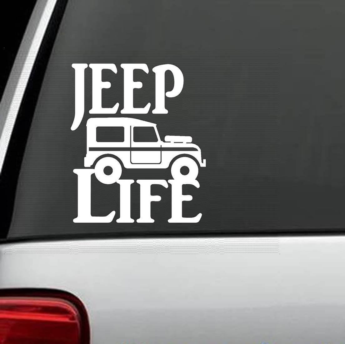 B1132 Jeep Life Decal Sticker Wrangler CJ5 CJ7 Willys Sahara Rubicon ...