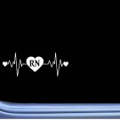 RN Lifeline Sticker M183 8" vinyl sticker registered nurse decal stethoscope