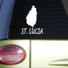 St. Lucia *I108* 7" Sticker decal country flag island St. Lucia *I108* 7" Sticker decal country flag island