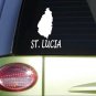 St. Lucia *I108* 7" Sticker decal country flag island