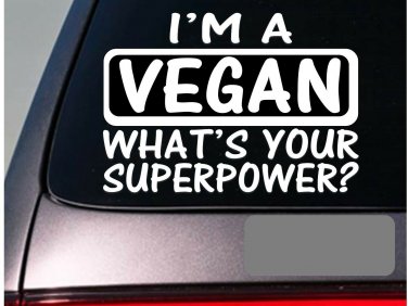 I'm a vegan sticker decal *E151* vegetarian meatless