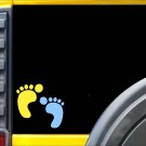 Down Syndrome Feet Decal M187 6" tall Vinyl blue and yellow window stickers Down Syndrome Feet Decal M187 6" tall Vinyl blue and yellow window stickers