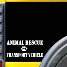 Animal Rescue Transport Vehicle L030 8 Inch paw heartbeat dog decal