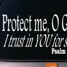 Protect me o God Psalm 16:1 Sticker decal christian god church love faith Jesus
