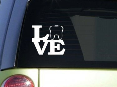 Love Tooth 5" sticker decal *F70* dentist dental hygienist assistant bleach pick