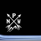 Pacific Northwest PNW Mountain M132 6 Inch Sticker Decal camping arrows hiking