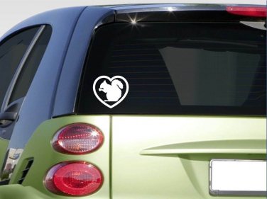 Heart Squirrel *F381* sticker decal hunting vest boots blind camo dog box