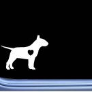 Bull Terrier Lil Heart M327 6 inch Sticker Decal dog