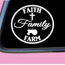 Faith Family Farm TP 332 Sticker 6" Decal Christian tractor cow horse ranch pig