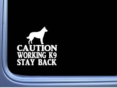 Caution Working Malinois 6" sticker J768 k9 decal sticker