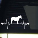 Miniature Horse lifeline heartbeat *I834* 8.5 inch long sticker decal Miniature Horse lifeline heartbeat *I834* 8.5 inch long sticker decal