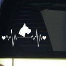 Boxer heartbeat lifeline *I183* 8" wide Sticker decal