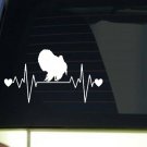 Turkey heartbeat lifeline *I260* 8" wide Sticker decal hunting call
