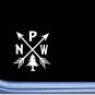 Pacific Northwest PNW Hiking Vinyl M114 6 Inch Sticker Decal camping arrows