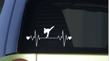 Karate Lifeline *I673* 8 inch Sticker decal black belt dojo