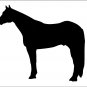 2 LARGE 12.5" QUARTER HORSE STICKERS MIRRORED BARREL RODEO DECAL HORSE *C828*