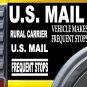U.S. Mail Carrier 5 Decal Value Pack M154 Sticker Mail rural carrier