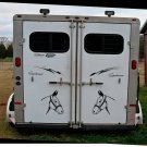 2 LARGE 12.5" MULE STICKERS MIRRORED DECALS HORSE TRAILOR DRAFT MULES *C535*