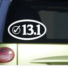 13.1 Check Oval *H968* 8" Sticker decal run shoes running shorts marathon bottle