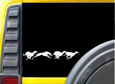 Racing Greyhounds K545 2x11 inch Sticker greyhound dog decal