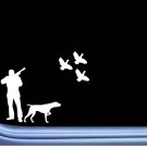 Quail Hunter German Shorthaired Pointer J869 8 inch Sticker dog Decal