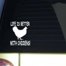 LIFE IS BETTER WITH CHICKENS sticker FARM EGGS decal car decal window laptop LIFE IS BETTER WITH CHICKENS sticker FARM EGGS decal car decal window laptop