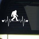 Bigfoot Sasquatch heartbeat lifeline *I179* 8" wide Sticker decal Bigfoot Sasquatch heartbeat lifeline *I179* 8" wide Sticker decal