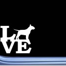 Bull Terrier Love M329 6 inch Sticker Decal dog
